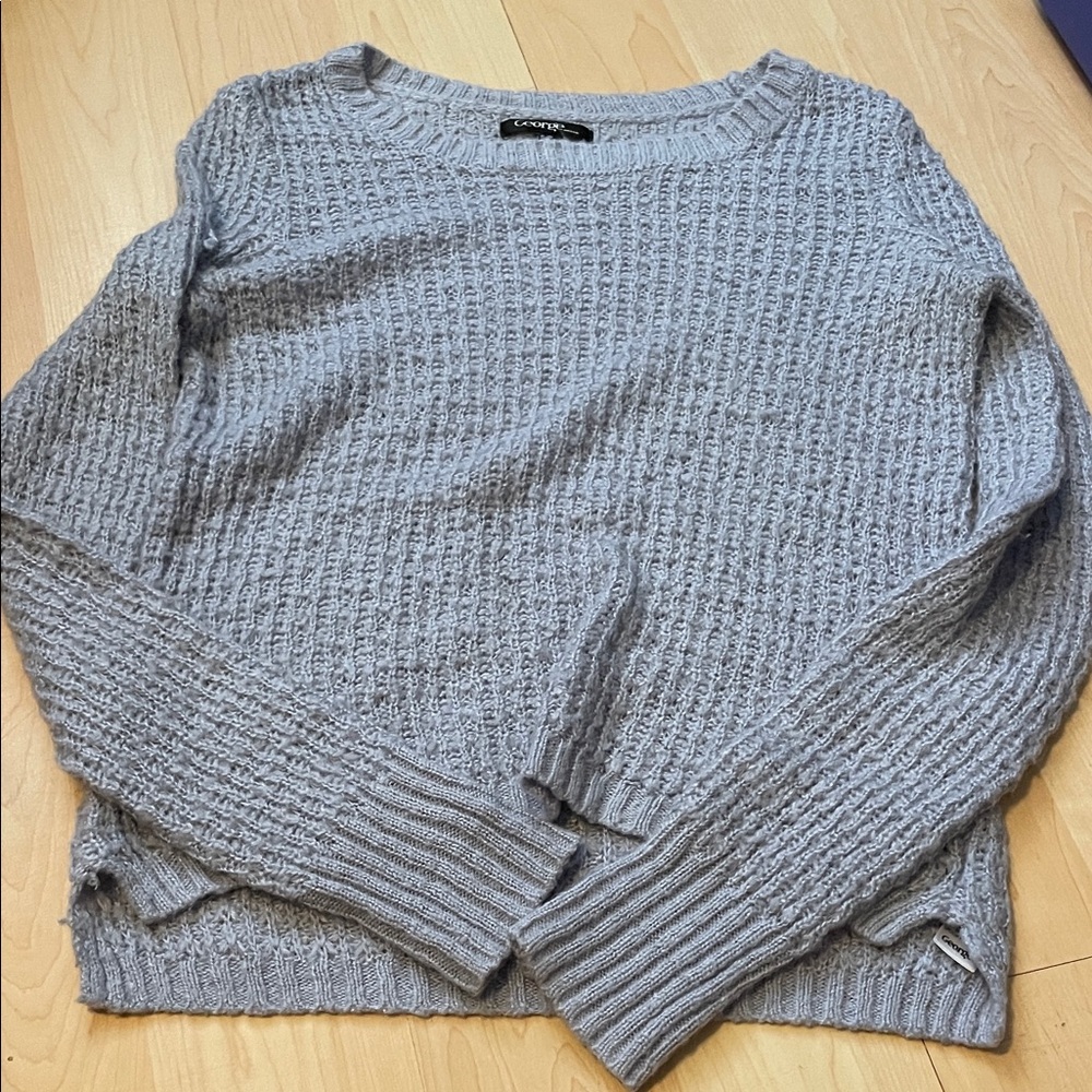 George Gray Waffle-Knit Crew Sweater